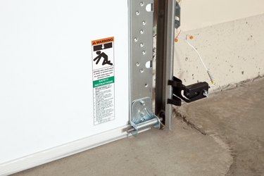 Garage Door Crush Warning Sticker and Reversing Sensor