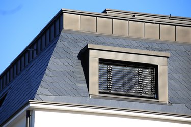 Slate roof with dormer