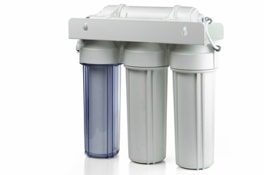 Three stage home water filtration system