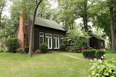 Primitive colonial style reproduction home.