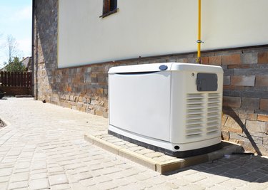 Residential natural gas backup generator. Choosing a location for house standby generator.