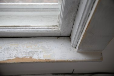 Old Wood Window Trim Peeling Lead Paint