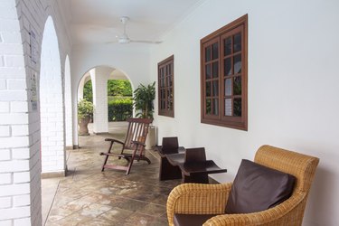 luxury villa veranda porch area building exterior