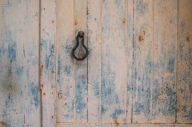 Old door with different paint, use as natural background