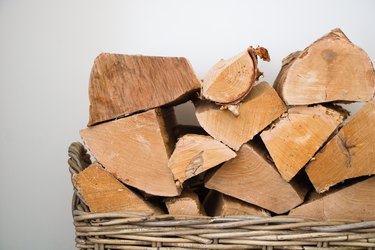 Detail of firewood stacked