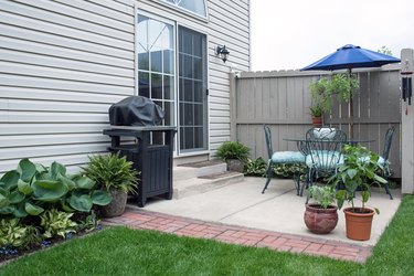 Cozy Condo Garden Patio with Plants