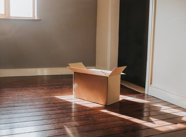 Single Cardboard Box in a Sunny Room