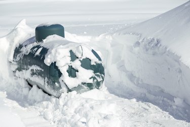 Propane Tank in Snow