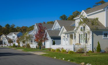 Suburban neighborhood in New England.