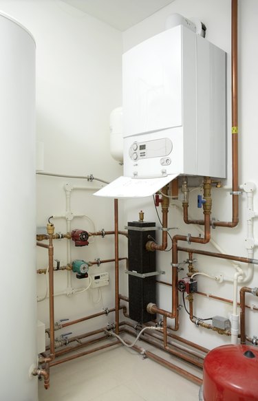 Boiler room in new build house