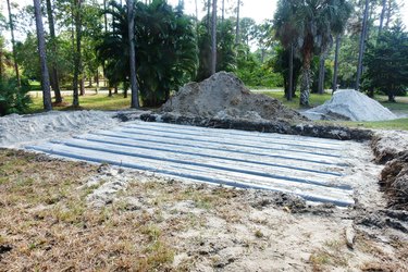 Installation of new septic tank drainage field