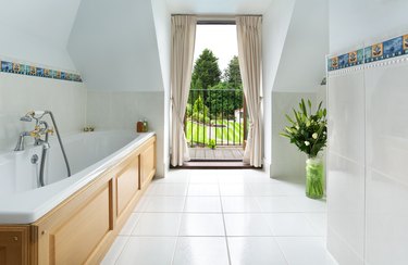 Traditional Bathroom and Garden View