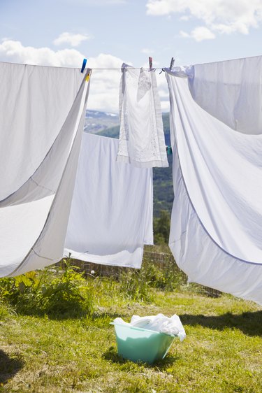 Laundry in summer.
