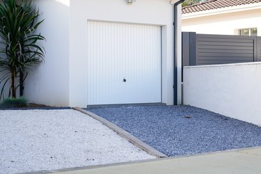 Modern Home door garage of house suburb