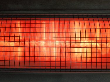 Close up infrared electric heater