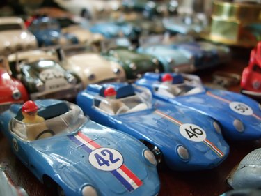 toys Racing Cars vintage models blue with a driver