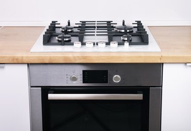 Burners on a gas stove