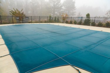 Pool Cover in Fog