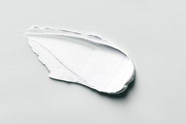 White cosmetic cream sample