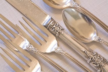 Polishing hot sale silver flatware