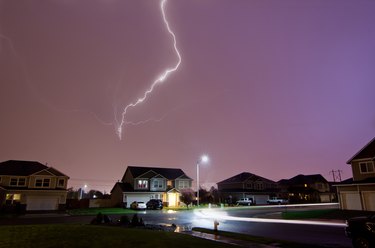 Lightning Strikes Above Home