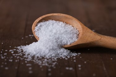 Kosher Salt Spilled from a Spice Jar
