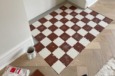 Laying out tiles to check placement