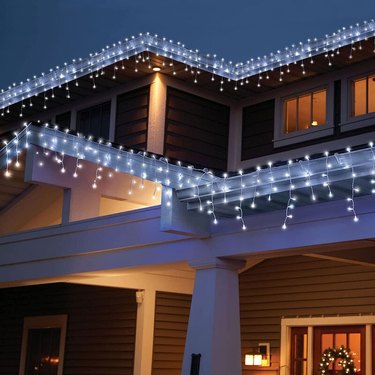 ideas for Christmas lights outdoors icicle lights