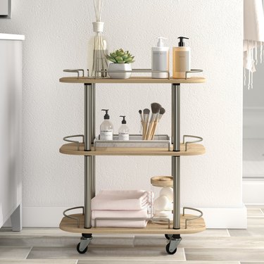 rolling utility bathroom cart