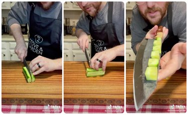 How to evenly dice vegetables