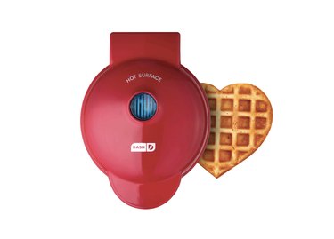 red mini waffle maker