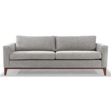 gray boxy sofa