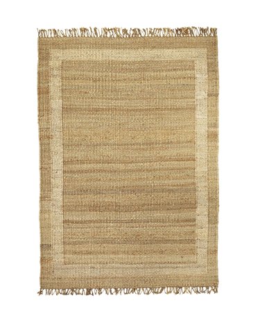 jute rug with lighter border
