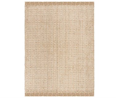 white and dark tan jute patterned rug