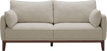 beige two-seat sofa