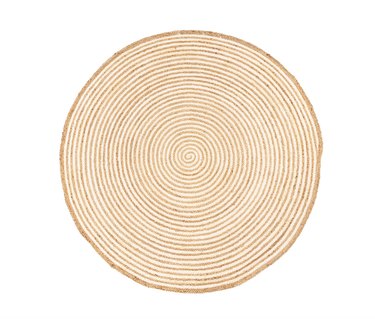 two-tone round jute rug