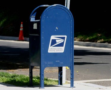 blue post box