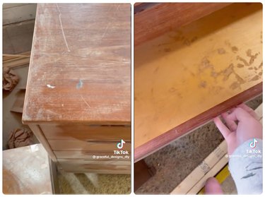 A DIY Restoration performed on a midcentury modern dresser