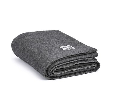 gray wool blanket