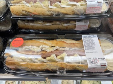 Ham and brie baguette sandwich at Costco