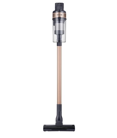 Samsung  Jet 60 Flex Cordless Stick Vacuum Cleaner in rose gold against a white backdrop