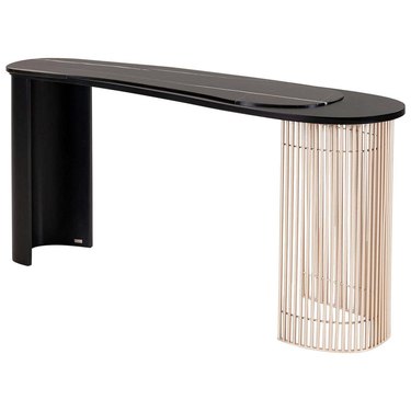 Skinny black side table