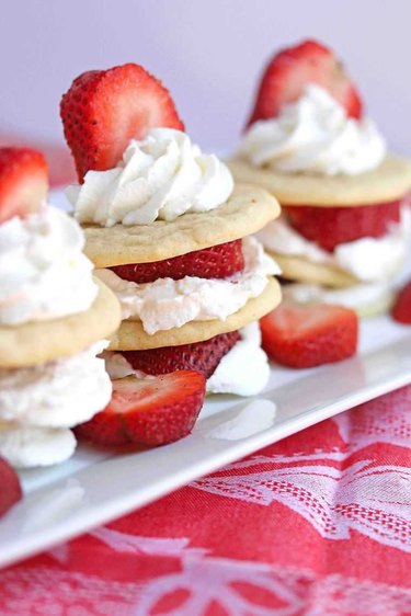 stacks of strawberry shortcakes