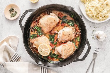 "Marry Me" chicken in a cast iron skillet