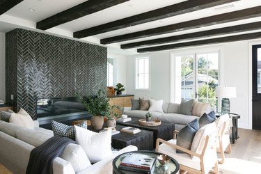 black living room idea