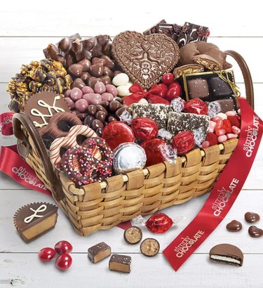 valentines day chocolate gift basket