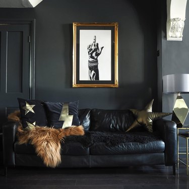 all black living room idea