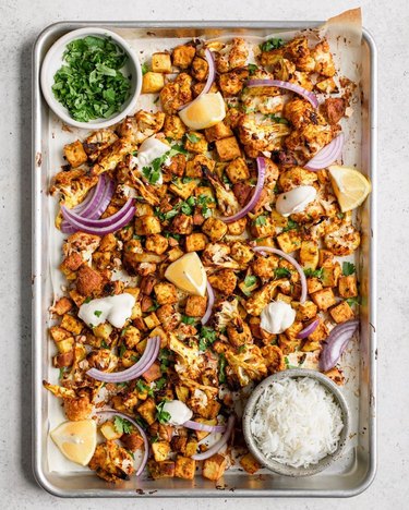 The Curious Chickpea's Vegan Tandoori Sheet Pan Dinner
