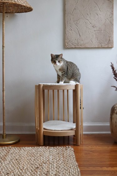 IKEA hack fluted cat tower