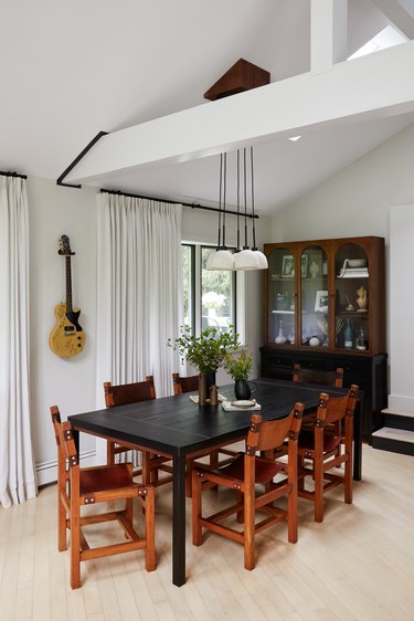 dining area with dark wood table
